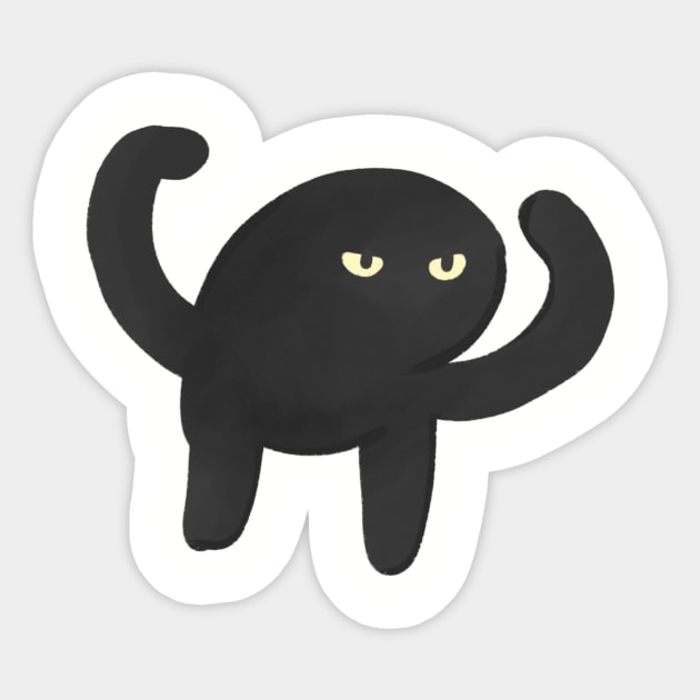 Cursed cat Sticker by House of Marlune